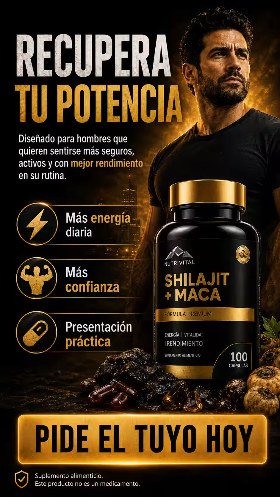 Suplemento Shilajit Maca