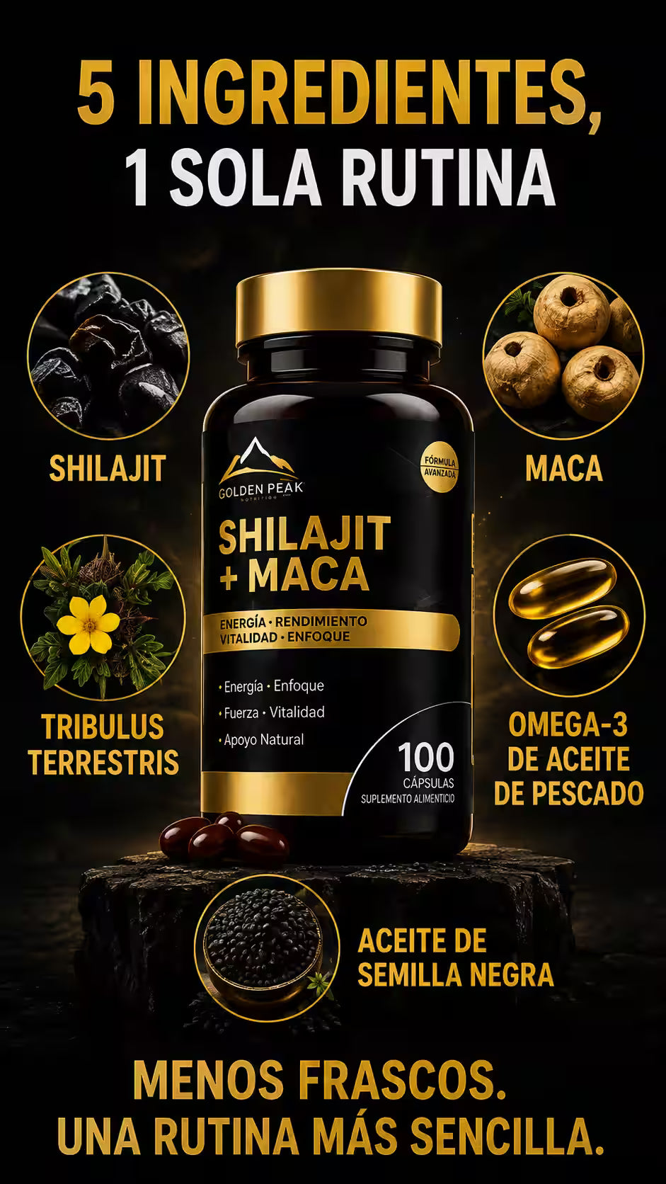 Suplemento Shilajit Maca información