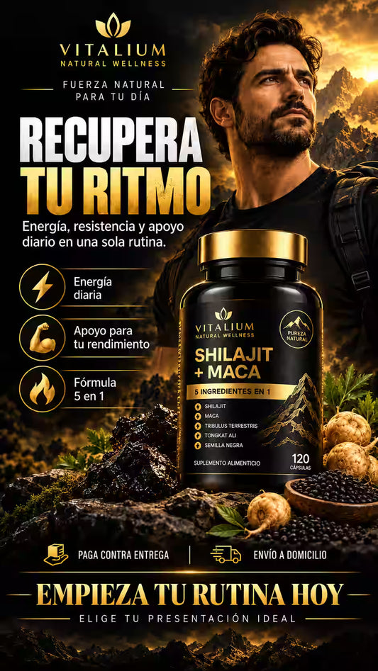 Suplemento Shilajit + Maca 100 capsulas