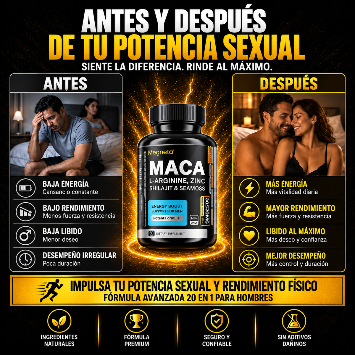 Suplemento Megneta Maca Hombres 60 cp