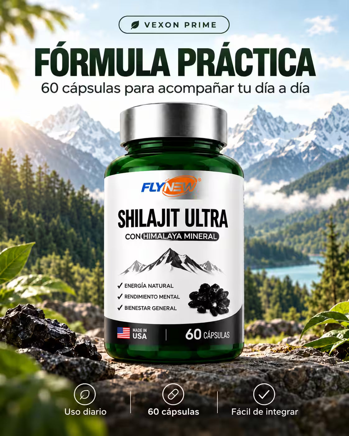 Shilajit Ultra FlyNew 60 Capsulas