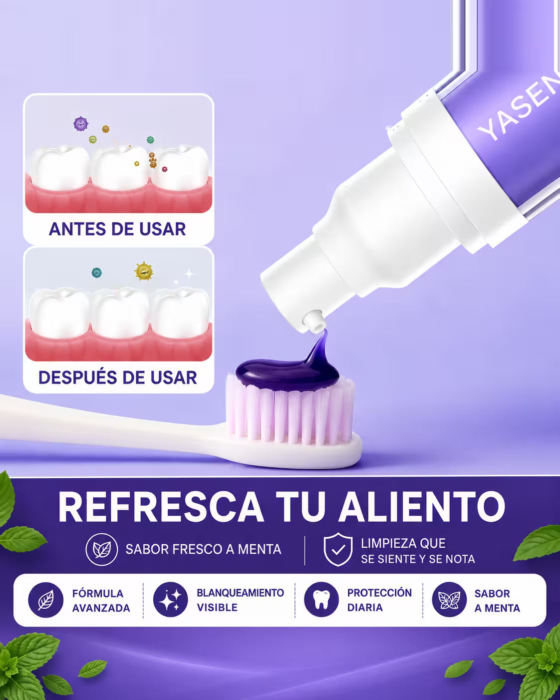 Gel Blanqueador Dental Yasenshi Antimanc